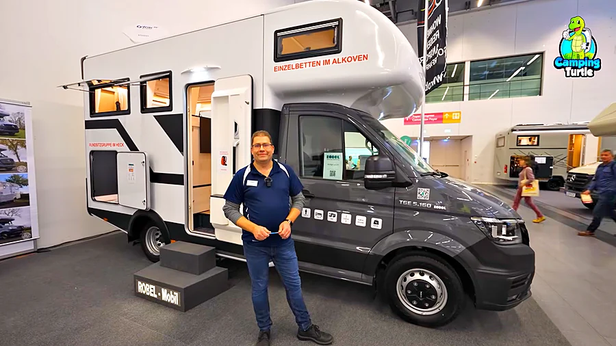 Robel K 630 HLB Alkovenmobil auf MAN TGE mit Carsten Lührmann auf der CMT 2024